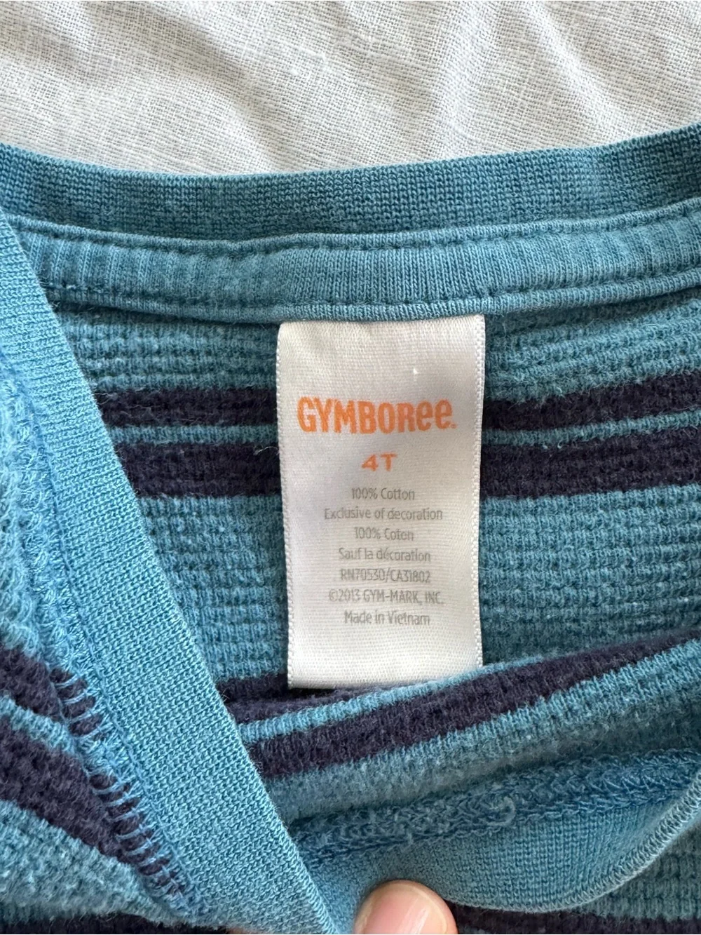 Toddler Boy Duo: Children's Place and Gymboree Striped Long-Sleeve Thermal tops